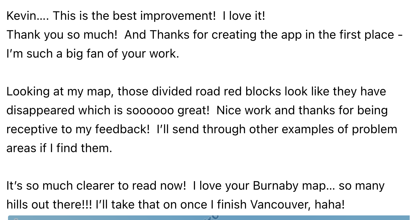 thank-you message after the fix shipped