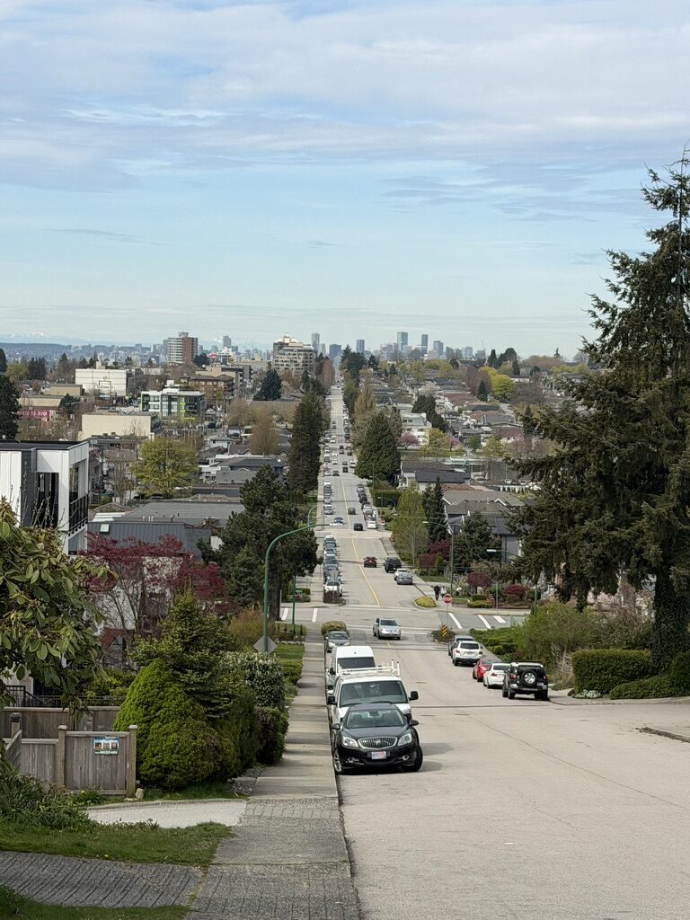 view from the hilly neighbourhood