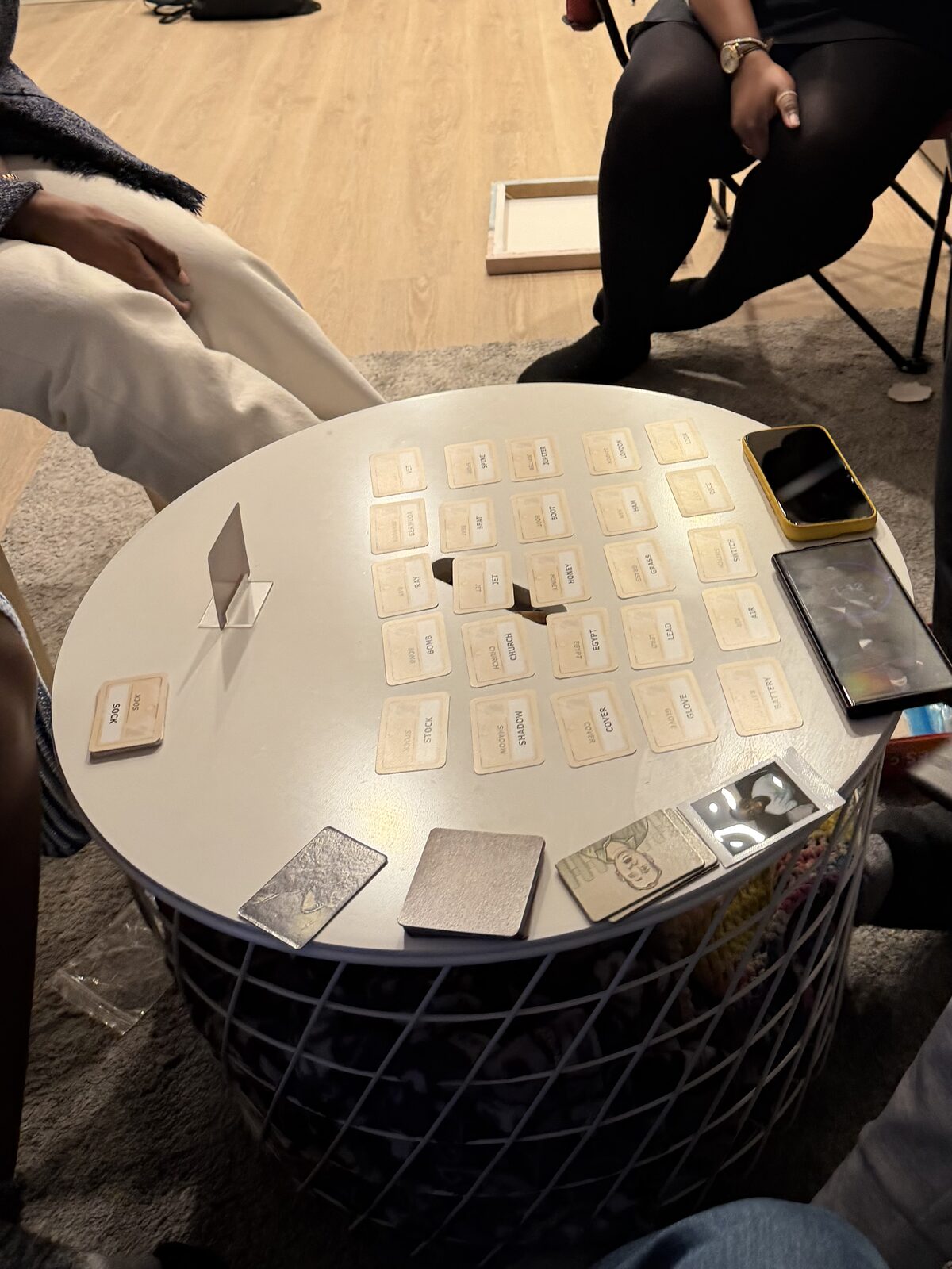 codenames game at friend’s place