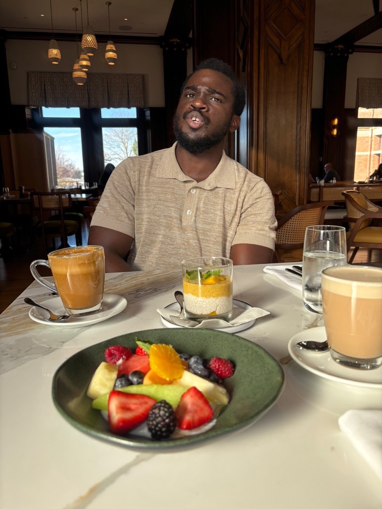 view from hotel framed windows