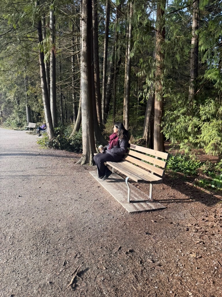 friend on a bench