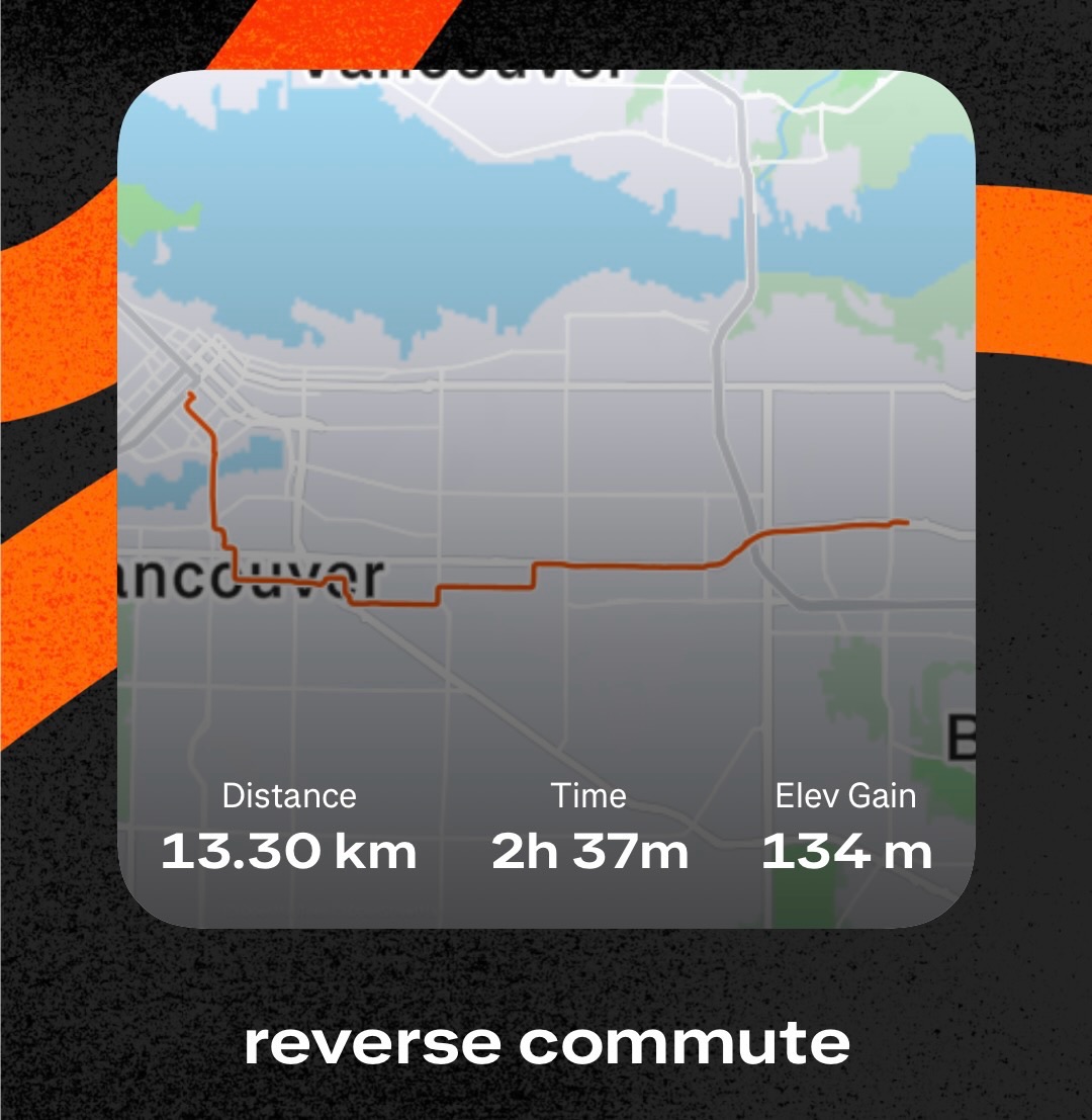 map of the walk on Strava