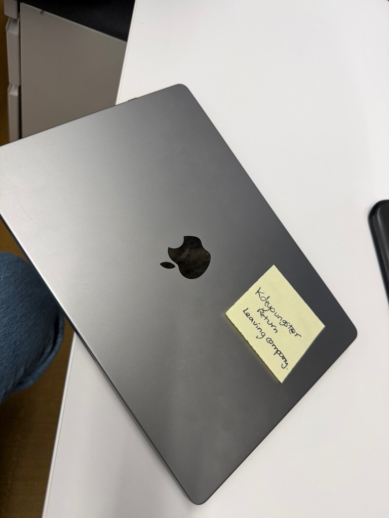 a laptop I was returning