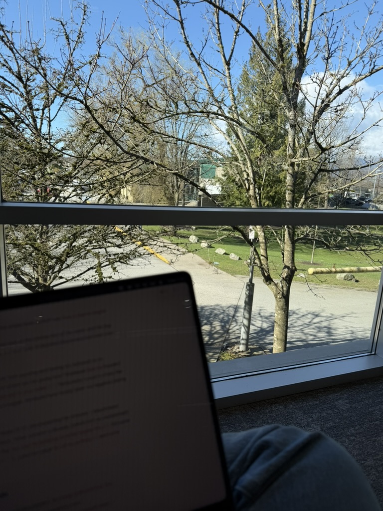 writing at McGill library
