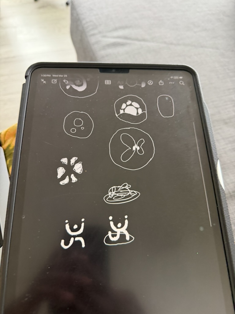 logo sketched on iPad