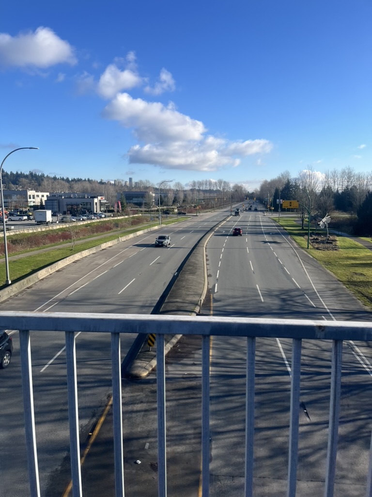 View from the overpass to the creek