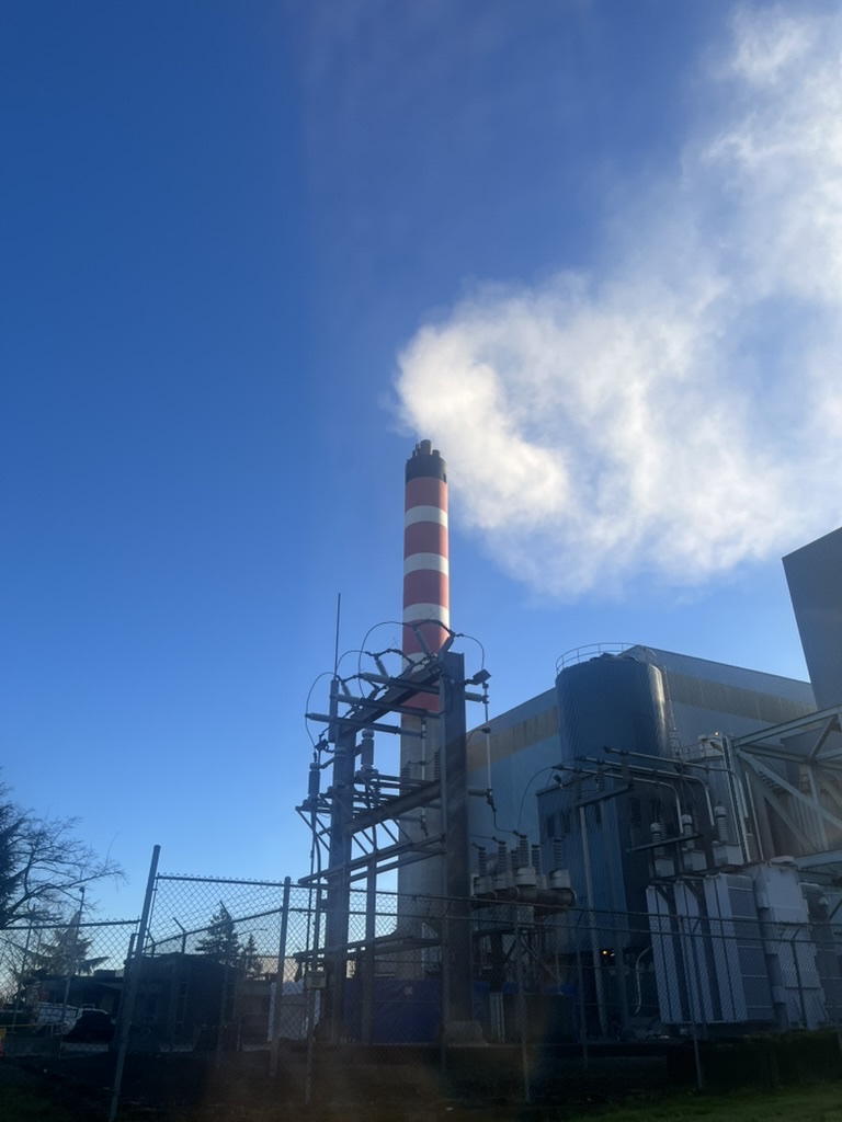 Next to the Veolia plant